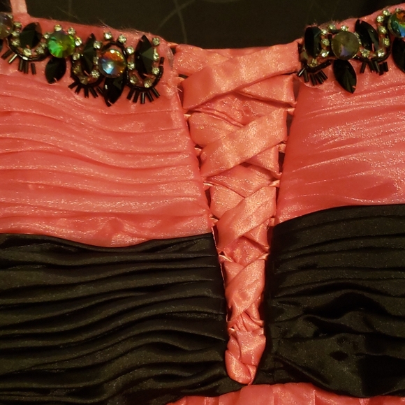 Salmon Cinderella Cocktail dress - Picture 3 of 5